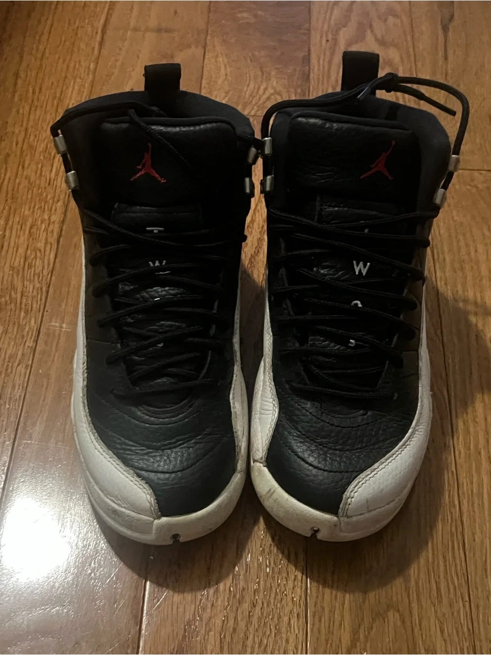 Jordan Men’s Black/White Sneakers with Red Jumpman
